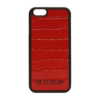 Handyhülle für IPhone 6 6S Croc Leder Rot